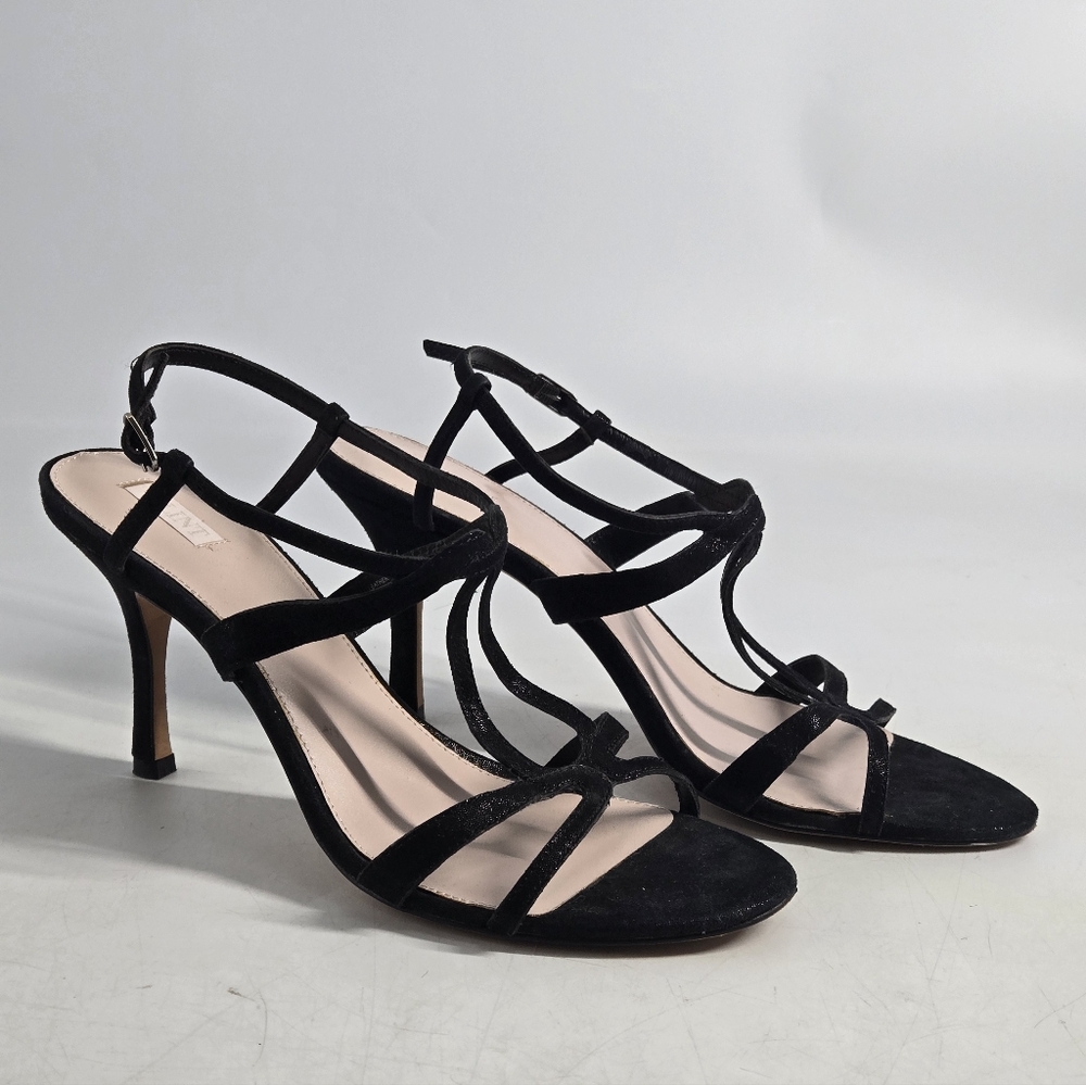 GLINT Elegant Black Strappy Heels 11